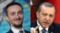 A combo photo of German satirist Jan Boehmermann (left) and Turkish President Recep Tayyip Erdogan. Boehermann called Erdogan a "professional idiot" and suggested he engaged in bestiality.