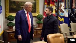 Трамп и Зеленский на встрече в Белом Доме 18 августа 2025 года