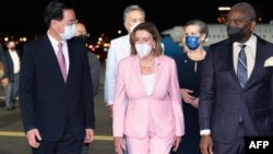 Președintele Camerei Reprezentanților SUA, Nancy Pelosi, vizitează parlamentul din Taipei, Taiwan, 3 august 2022. 