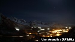 The Kumtor gold mine at night