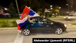 Slavlje u Nikšiću nakon lokalnih izbora, Crna Gora 13.april 2025.