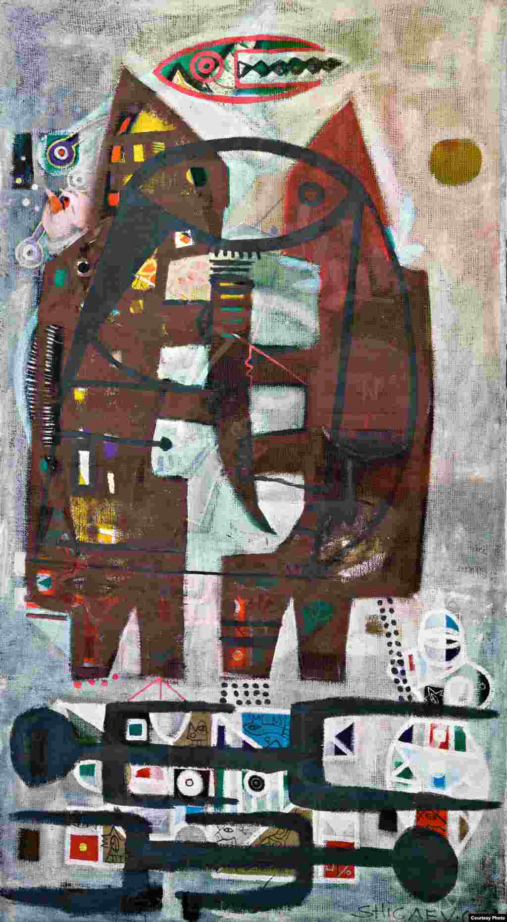 &ldquo;Мен орус падышачылыгынын миңдеген кыргыз элин кыргынга салган окуясын чагылдырууда дүйнөдөгү башка улуттарга болгон тукум курут саясатын карап чыктым. Латын Америкасынын, Испаниянын, Франциянын башына түшкөн кыйын замандарды, аны искусстводо кантип чыгылдырышканын окуп, Үркүндү да алардын окуясы менен үндөштүрүп, коллаж кылып, бүткүл дүйнөлүк деңгээлге алып чыктым. Максатым элге Үркүн жалгыз эле кыргыз элинде эмес дүйнөнүн бардык жеринде болгонун түшүндүрүү&rdquo; - дейт белгилүү сүрөтчү "Азаттыкка" &nbsp;