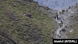 ډيورنډ کرښې ته څېرمه د افغانستان د خوست سرحدي سيمه ـ پخوانی انځور.