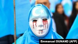 یک راهپیمایی در حمایت از اویغورهای چین