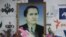 A memorial to former Tajik parliament chairman Safarali Kenjaev, who was assassinated in 1999.