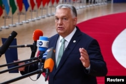 Прем'єр-міністр Угорщини Віктор Орбан на саміті лідерів ЄС у Брюсселі, Бельгія, 26 червня 2025 року