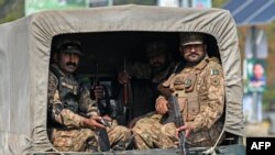 نیروهای اردوی پاکستان که قراراست برای تامین امنیت اجلاس شانگهای به طور گسترده در اسلام آباد مستقر شوند. 