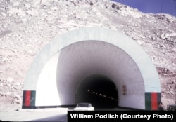 The 2.6-kilometer-long Salang Tunnel, which passes beneath the Hindu Kush mountain range, was built with the help of the Soviet Union. It opened in 1964.