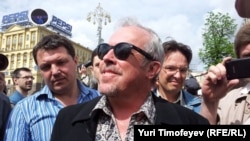 Андрей Макаревич на митинге оппозиции, Москва, май 2012 г.