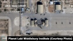 Imagine cu baza Ain Al Assad care a fost una dintre țintele atacului din 8 ianuarie 2020