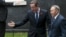 Ұлыбритания премьері Дэвид Кэмерон Қазақстан президенті Нұрсұлтан Назарбаевты Даунинг-стритте қарсы алып тұр. 3 қараша 2015 жыл.