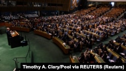 БУУнун Башкы ассамблеясынын жыйыны.  21-сентябрь, 2021-жыл. Нью-Йорк. 