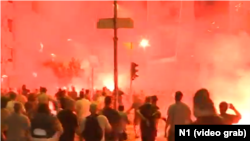 Kadar incidenta u Novom Sadu na protestu "Srbijo, probudi se", 13.8.2025.
