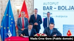 Potpisivanje ugovora o finansiranju druge dionice auto puta Bar-Boljare, Crna Gora, 24.jul 2025. 