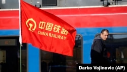 Detalj tokom rekonstrukcije pruge od Beograda do Budimpešte, novembar 2017.