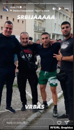 Pristalice SNS na protestu Vrbasu/Instagram Stojana Kneževića