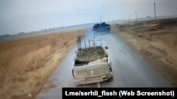 Pamje nga një dron rus me fibër optike.