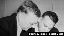 Dmitri Șostakovici cu dirijorul Kiril Kondrașin în 1962