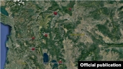 Локации на поставените мали хидроелектрани во Македонија.