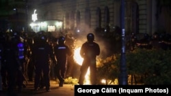 Duminică seară, pe 9 martie 2025, după ce BEC a respins înregistrarea candidaturii lui Călin Georgescu la noile alegeri prezidențiale, suporterii lui au protestat în București, în fața sediului Biroului Electoral. Spre miezul nopții, protestul a devenit violent.