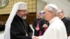 Голова УГКЦ Святослав (ліворуч) на зустрічі з папою Римським Левом, Ватикан, 14 травня 2025 року