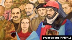 Фрагмэнт фрэскі з партрэтам Міхася Жызьнеўскага