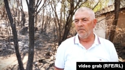 Valdet Fejza, banor i fshatit Kçiq i Madh, të cilit iu ka djegur shtëpia nga zjarri.