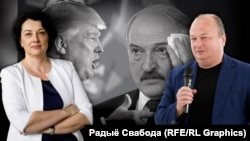 Сьвятлана Мацкевіч, Дональд Трамп, Аляксандар Лукашэнка, Яўген Красулін, каляж