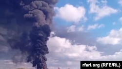 Пожар на Феодосийской нефтебазе, 9 октября 2024 года (архивное фото)