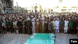 قم؛تشییع جنازه شش پاکستانی که در سوریه کشته شدند