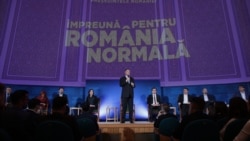 Romania- Klaus Iohannis at the debate with journalists 