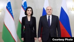 Саида Мирзияева мен Ресей премьер-министрі Михаил Мишустин.