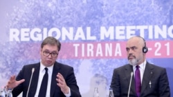 Aleksandar Vučić, predsednik Srbije i Edi Rama, premijer Albanije, u Tirani, 21. decembra 2019.