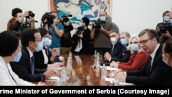 Ozvaničenje Fruškogorskog koridora između između predstavnika CRBC i Vlade Srbije uz prisustvo predsednika Vučića, Beograd, 6. oktobar 2020.