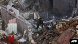 ویرانه های ناشی از حملات هوایی اسرائیل بر غزه