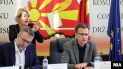 Северна Македонија - прес-конференција на Државната изборна комисија за вториот круг од локалните избори 2025 година, 2 ноември 2025 година. 