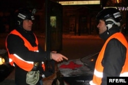 Андрій Дубчак (ліворуч) і Дмитро Джулай на акції протесту під час Революції Гідності. Київ, 21 грудня 2013 року