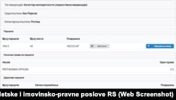 Šumsko zemljište u Han Pijesku uknjiženo kao vlasništvo RS.