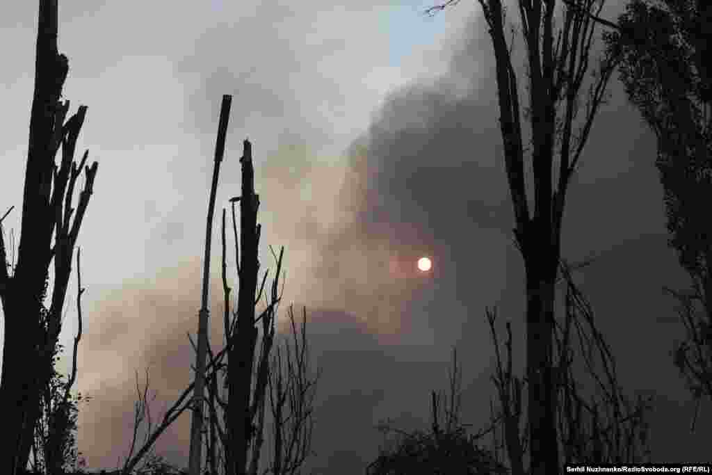 Небо над Києвом, дим і гар, 10 червня 2025 року