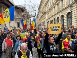 AUR supporters protest against the annulment of election results on March 26, Georgescu's birthday.