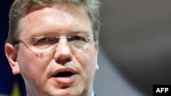 European Enlargement Commissioner Stefan Fuele said the EU will stick with its existing "good strategy" and "policy instruments," the European Neighborhood Policy and the Eastern Partnership project.