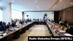 Sastanak ambasadora PIC-a sa predstavnicima stranaka "Trojke", HDZ-a i opozicionih stranaka iz RS-a, Sarajevo, 3. juna 2025. 