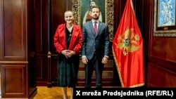 Novinarka Jelena Jovanović i predsjednik Jakov Milatović