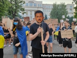 Під час протесту у Дніпрі, 23 липня 2025 року