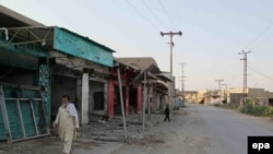 A deserted market in North Waziristan.