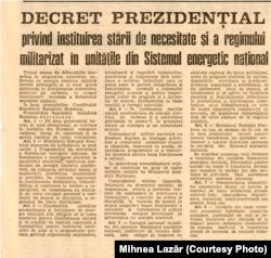 Extras din ziarul „Scînteia”, 18 octombrie 1985