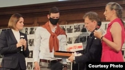 Сьвятлана Ціханоўская на сустрэчы зь беларускай дыяспарай, Лёндан, 3 жніўня 2021