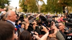 Lider opozicionih proruskih socijalista Igor Dodon na protestu.
