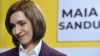 Maja Sandu razgovara s novinarima u Kišinjevu 16. novembra nakon pobjede na predsjedničkim izborima u Moldaviji.