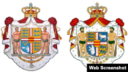 Старый (слева) и новый (справа) варианты герба
